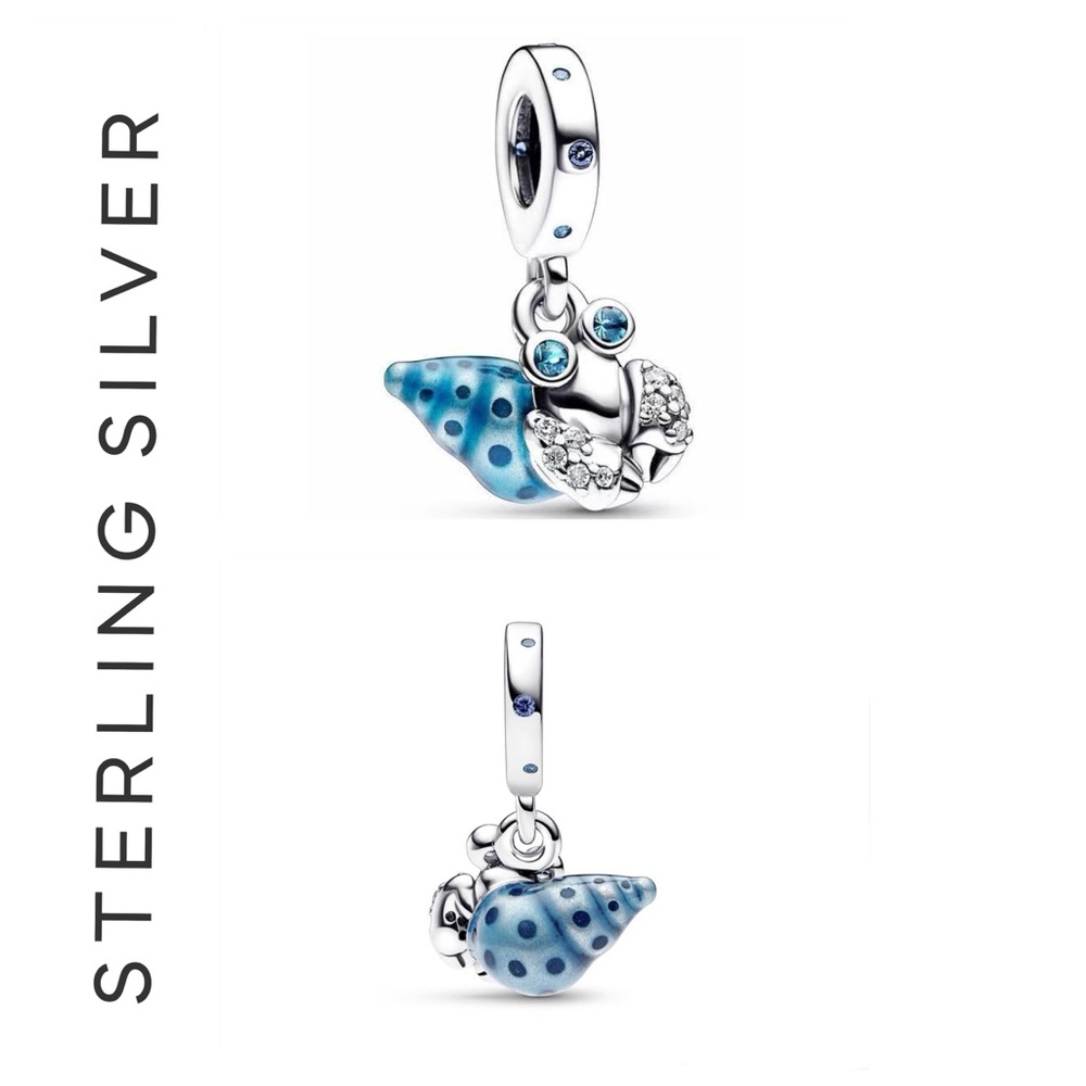 🐘🐘 S925 Sterling Silver Kermit Crab Charm